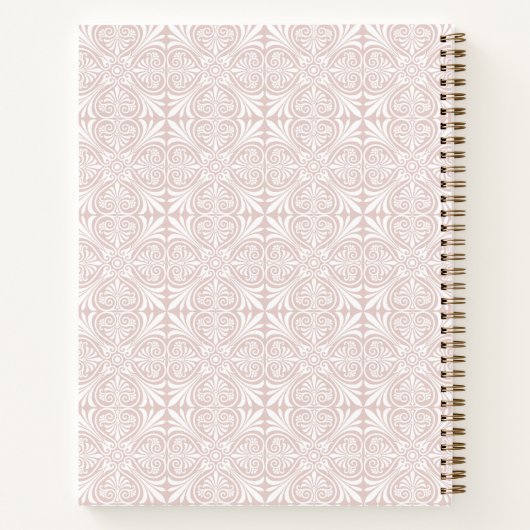 Blush Rose Pattern Journal | Custom Title & Name (Dos)