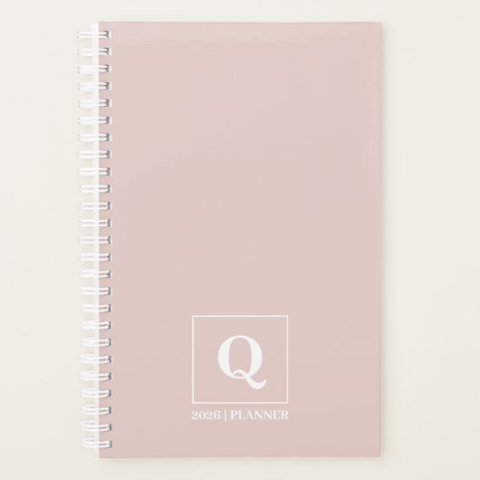 Blush Rose Personalized 2026 Planner (Devant)