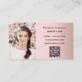 Blush rose photo code qr carte de fidélité profess (Dos)