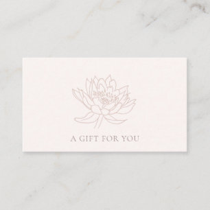 BLUSH ROSE ROSE OR LOTUS FLORAL CADEAU CERTIFICAT