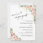 Blush Rose Rose Or Nous sommes engagés Invitation (Devant)