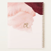 Blush Rose Terracotta Abstrait Monogrammé (Dos)