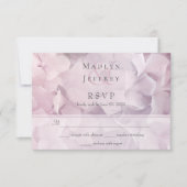Blush rose violet Hydrangea Mariage floral RSVP (Devant)