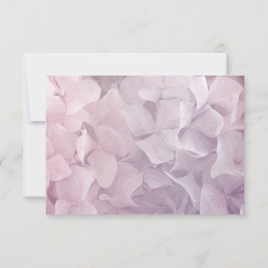 Blush rose violet Hydrangea Mariage floral RSVP (Dos)