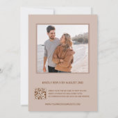 Blush RoseGold 3 D Bloemen Kaart (Achterkant)