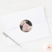 Blush Roses Black & Gold Quinceañera Ronde Sticker (Envelop)