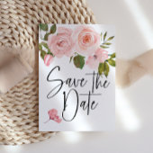Blush Roses Floral opslaan Datum Save The Date