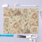  Blush Roses Floral Pattern Tissuepapier (Craft)