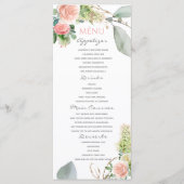 Blush Roses Girl Baptisme Menu (Voorkant)
