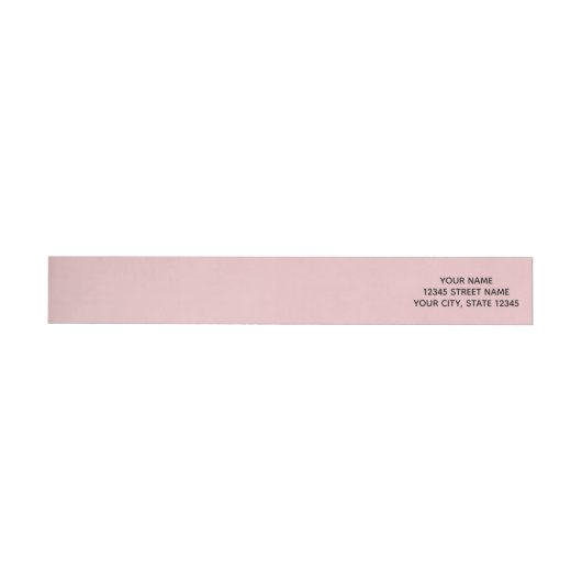 Blush roze aangepaste envelopretouradreslabels (Individueel)