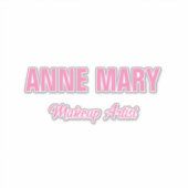 Blush Roze aangepaste naam maken artistieke bedrij Sticker (Voorkant)