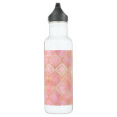 Blush Roze Abstract Pattern Waterfles (Rechts)