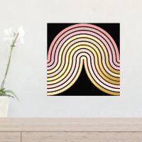 Blush roze Abstracte golflengte Kunstpatroongoud