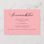 Blush Roze Accommodatie Behuizing Kaart (Voorkant)