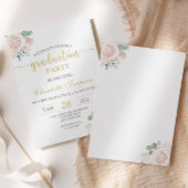 Blush Roze Afstuderen Kaart