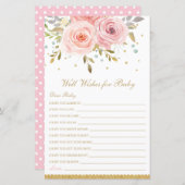 Blush Roze afwerking voor Baby shower activiteit (Voorkant / Achterkant)