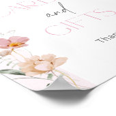 Blush Roze Baby in Bloom Kaarten en geschenken Poster (Hoek)