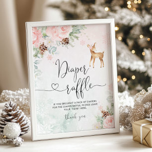 Blush roze Baby is koud buiten het luiervak Poster