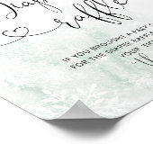 Blush roze Baby is koud buiten het luiervak Poster (Hoek)