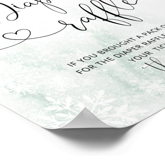 Blush roze Baby is koud buiten het luiervak Poster (Hoek)