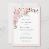 Blush Roze Baby shower Kaart (Voorkant)