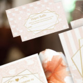 Blush roze Baby  zwanen luier Raffle Informatiekaartje