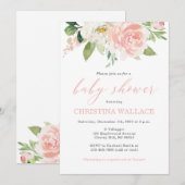 Blush roze Babyschoenen Kaart (Voorkant / Achterkant)