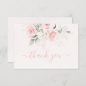 Blush roze bedankkaart (Voorkant / Achterkant)