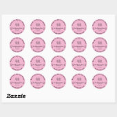 Blush Roze Bedankt voor uw bestelling voedingsbedr Ronde Sticker (Vel)