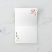 Blush Roze bloem Hartelijk dank Bedankkaart (Binnen)