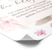 Blush roze bloem hoe groot is mammie buikspel poster (Hoek)