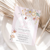 Blush roze bloemen baby's in Bloom Baby shower Kaart