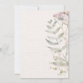 Blush roze bloemen bruiloft kaart (Achterkant)