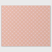 Blush Roze Bloemen Geometrisch Verpakking Papier (Vlak)