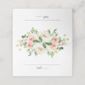 Blush roze bloemen Moderne botanische bruiloft (Buitenkant ongevouwen)