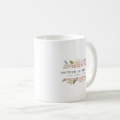 Blush Roze bloemen Moeder van de Groom Koffiemok (Voorkant rechts)