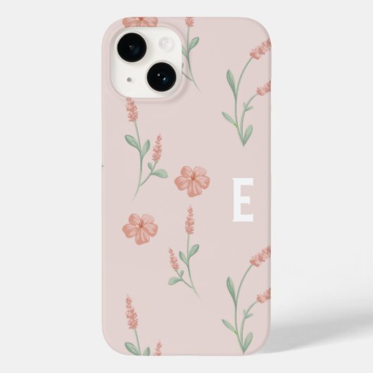 Blush Roze Bloemen Patroon I Telefoonhoesje Case-Mate iPhone Case (Achterkant)