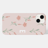 Blush Roze Bloemen Patroon I Telefoonhoesje Case-Mate iPhone Case (Achterkant (horizontaal))