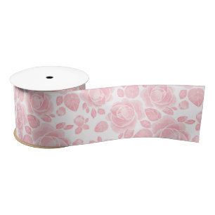Blush roze Bloemen Roos bruiloft Lint