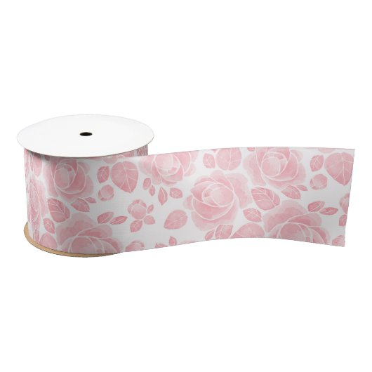 Blush roze Bloemen Roos bruiloft Lint (Spoel)