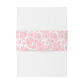 Blush roze Bloemen Roos bruiloft Uitnodigingen Wikkel (Achterkant Voorbeeld)
