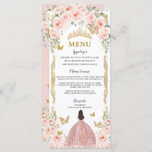 Blush Roze Bloemen Roos Gouden Jurk Quinceañera Me Programma