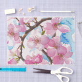 Blush Roze Bloemen Sakura Bloesem Decoupage Tissuepapier (Craft)