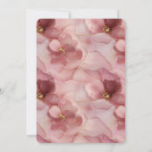 Blush roze bloemen verjaardag kaart (Achterkant)