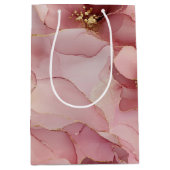Blush roze bloemen verjaardag medium cadeauzakje (Voorkant)