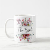 Blush roze bloemenboeket The Bride Coffee Mok (Links)