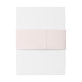 Blush roze bloemenbruiloft buik band uitnodigingen wikkel (Achterkant Voorbeeld)