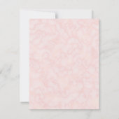 Blush roze bloemenbruiloft details kaart (Achterkant)