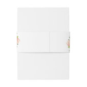 Blush roze bloemengroen bruiloft uitnodigingen wikkel (Achterkant Voorbeeld)