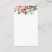 Blush Roze bloemenkonijn Baby shower Boekaanvraag Informatiekaartje (Achterkant)